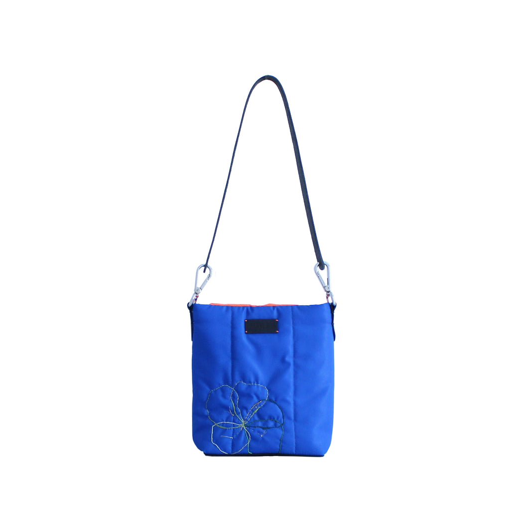 Martha  bleu tote bag avec broderie