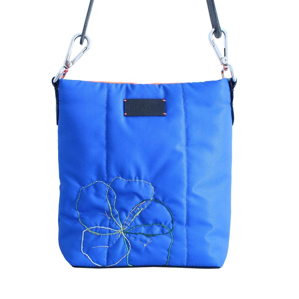 Martha  bleu tote bag avec broderie
